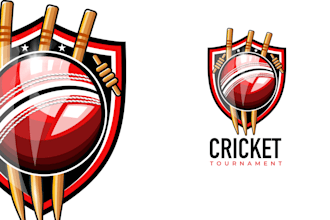 design bold custom cricket team badge club logo