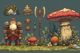 make a pixel art of your concepts or characters