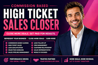 be your commission based high ticket sales closer b2b sales representative