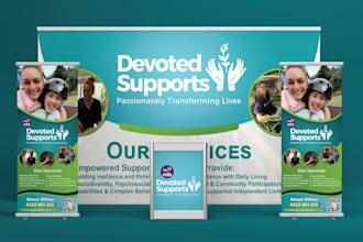 do roll up , retractable, pull up, , trade show banner design