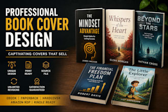 design book cover, ebook cover, paperback and amazon KDP cover