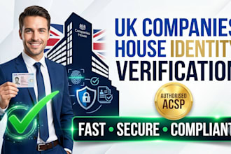 complete UK companies house identity verification as an acsp for director