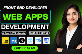 do front end web development in react js and javascript