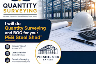 do quantity surveying and boq for your peb steel shed