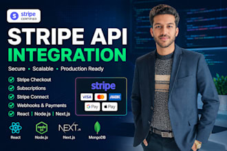 integrate stripe API, stripe connect, checkout, subscriptions in react nodejs