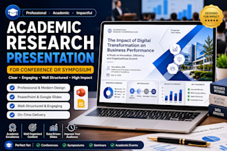design an academic research presentation for conference or symposium