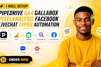 setup crisp aisensy pipedrive ga4 gallabox pixelanalysis facebook livchat whatso