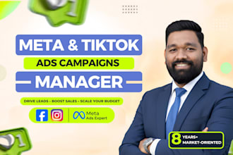 be your facebook ads manager for meta ads marketing