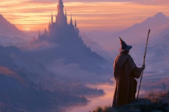 design a dreamy surreal or fantasy music album cover