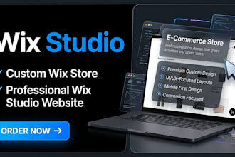 design a professional wix studio website or custom wix store