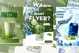 create custom graphic designed flyer or poster