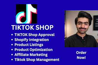 set up tiktok shop, i will manage tiktok shop