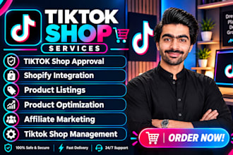 set up tiktok shop, i will manage tiktok shop