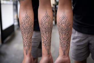 create a tattoo design of tattoo sleeve