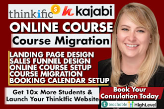 setup thinkific online course thinkific course upload and launch expert