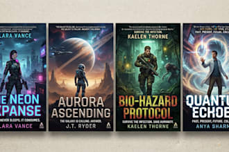 design fiction, sci fi, horror, fantasy book cover, kindle ebook cover