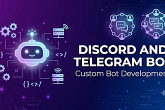 build fast custom discord or telegram bot for your server or business