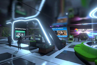 modern high converting 3d virtual showroom for your brand,exhibition space,store