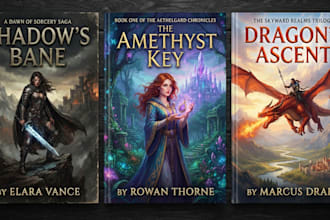 design a premium fantasy book cover and kindle ebook cover