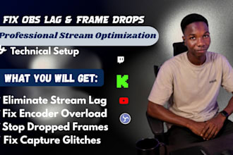 do professional obs stream optimization and technical setup for twitch channels