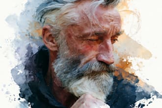 paint realistic digital portrait oil painting