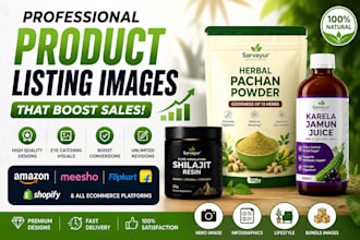 design amazon, meesho and flipkart product listing images