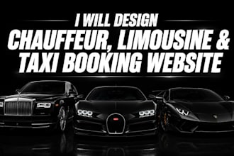 design chauffeur, limousine and taxi booking website with wordpress