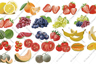 provide ready to use digital illustration files of fruit for your project