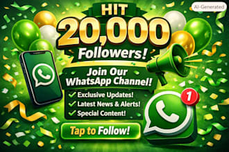hit 20,000 channel followers, whatsapp channel promotion, whatsapp promotion