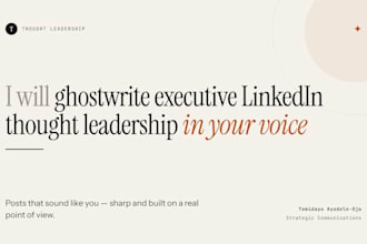 ghostwrite linkedin thought leadership in your voice