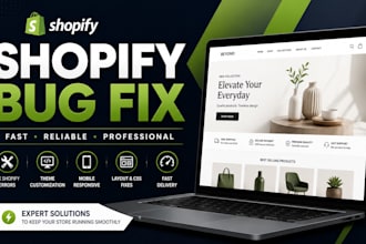 fix shopify bugs, theme issues, mobile responsiveness and errors