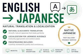 translate english into natural japanese