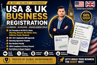 register your USA llc or UK ltd company for ecommerce