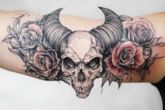create a tattoo design of tattoo sleeve