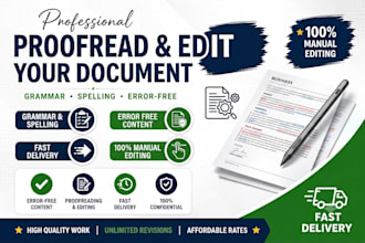 iwill proofread and edit your english or urdu documents