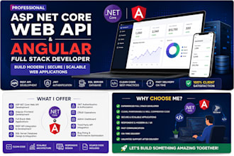 develop asp net core web api and angular web application