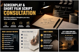 provide screenplay and short film script consultation