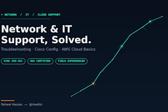 provide network troubleshooting, configuration and IT support solutions