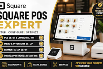 setup square pos, square appointments, inventory and payment system