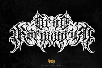 draw logo of stoner rock doom psychedelic metal