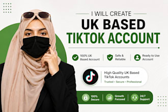 create uk based tiktok account