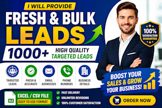 provide fresh, bulk and verified candidates leads