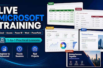 be your microsoft excel, access, power bi and office tutor
