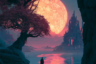 design a dreamy surreal or fantasy album cover