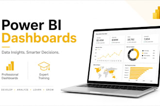 create power bi dashboards, reports and teach microsoft power bi in live session