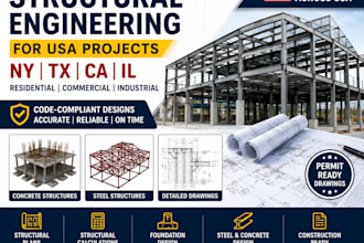 design structural plans for ny tx ca il residential commercial projects