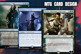 design custom mtg card, magic the gathering, edh, card template and playing card