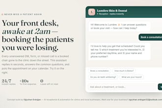 build an ai chatbot that answers questions and books appointments
