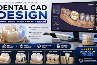 design dental cad crowns, bridges and implants in exocad