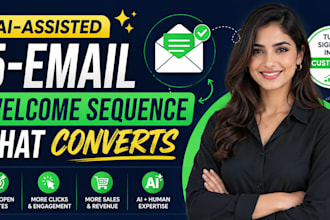 create a 5 emails ai assisted welcome sequence